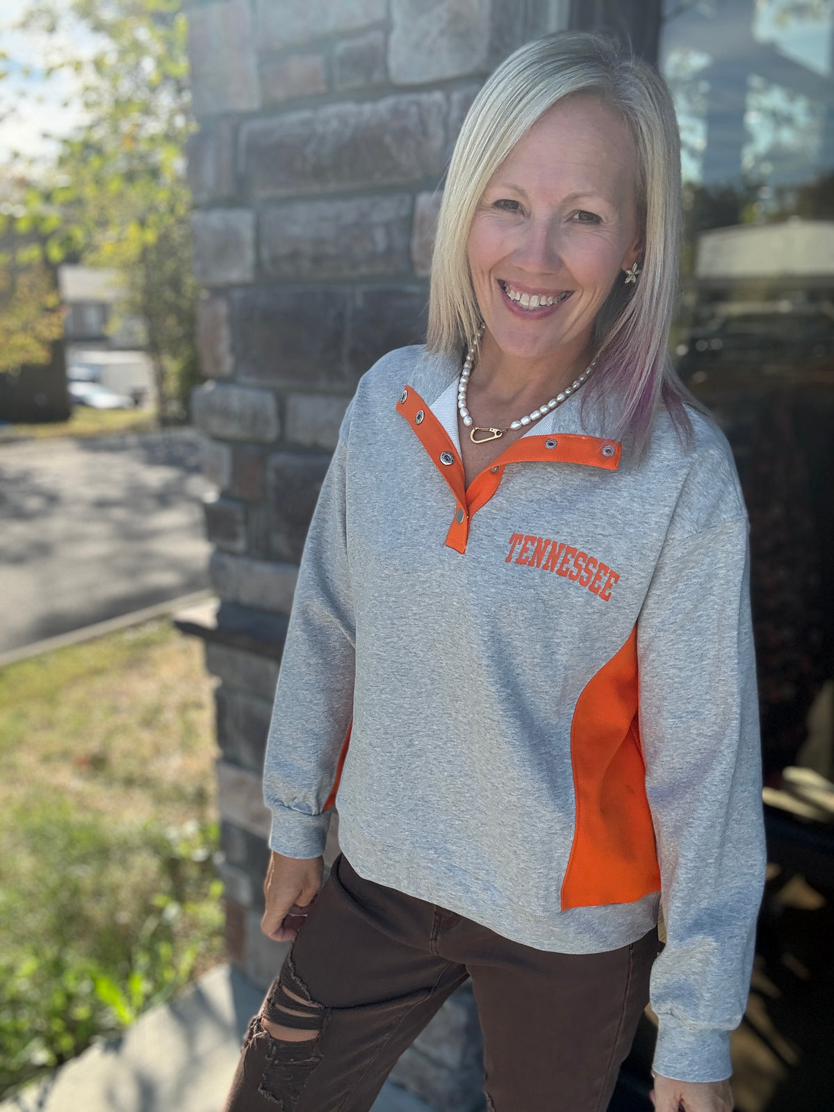 Rocky Top Varsity Pullover- Gray