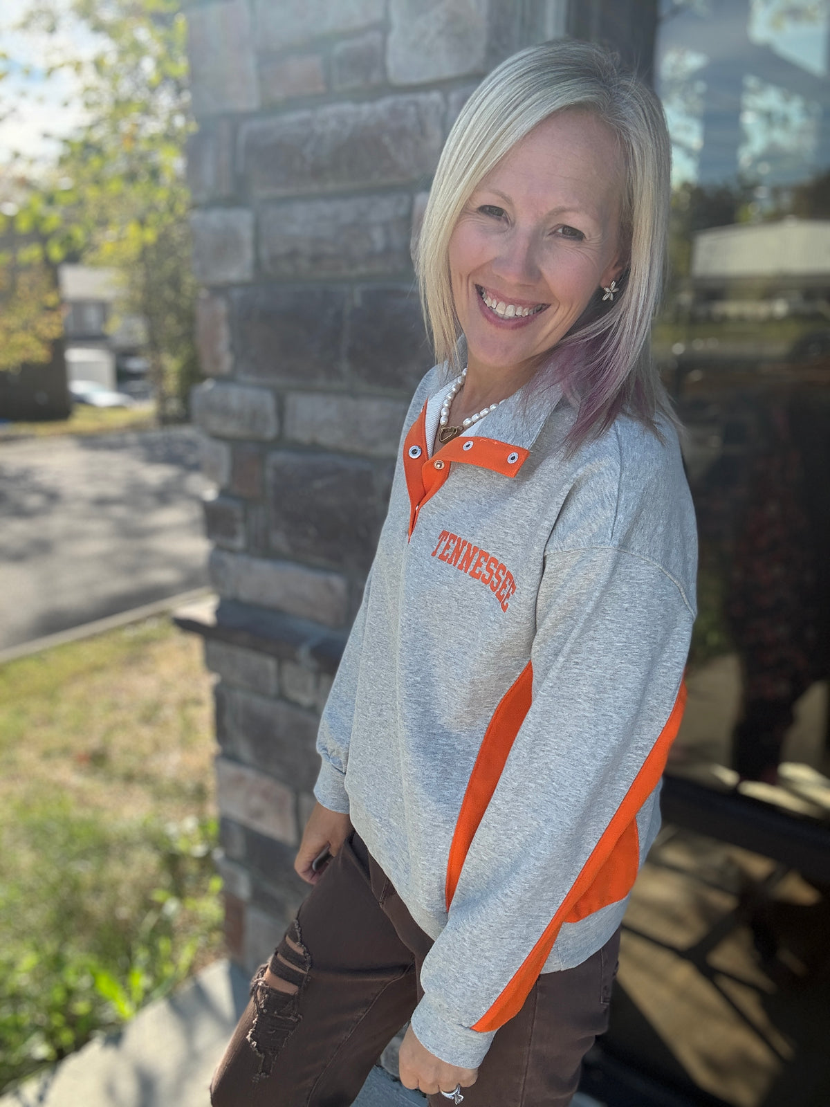 Rocky Top Varsity Pullover- Gray