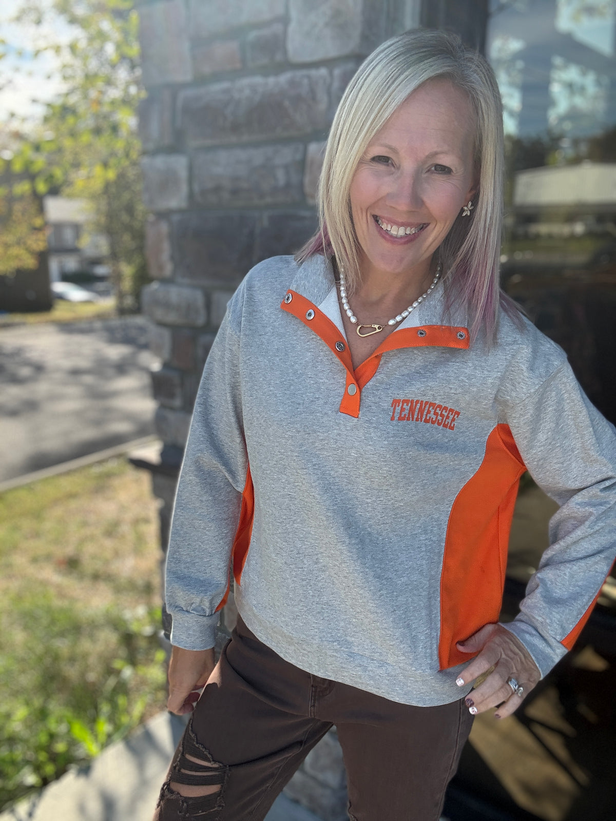 Rocky Top Varsity Pullover- Gray