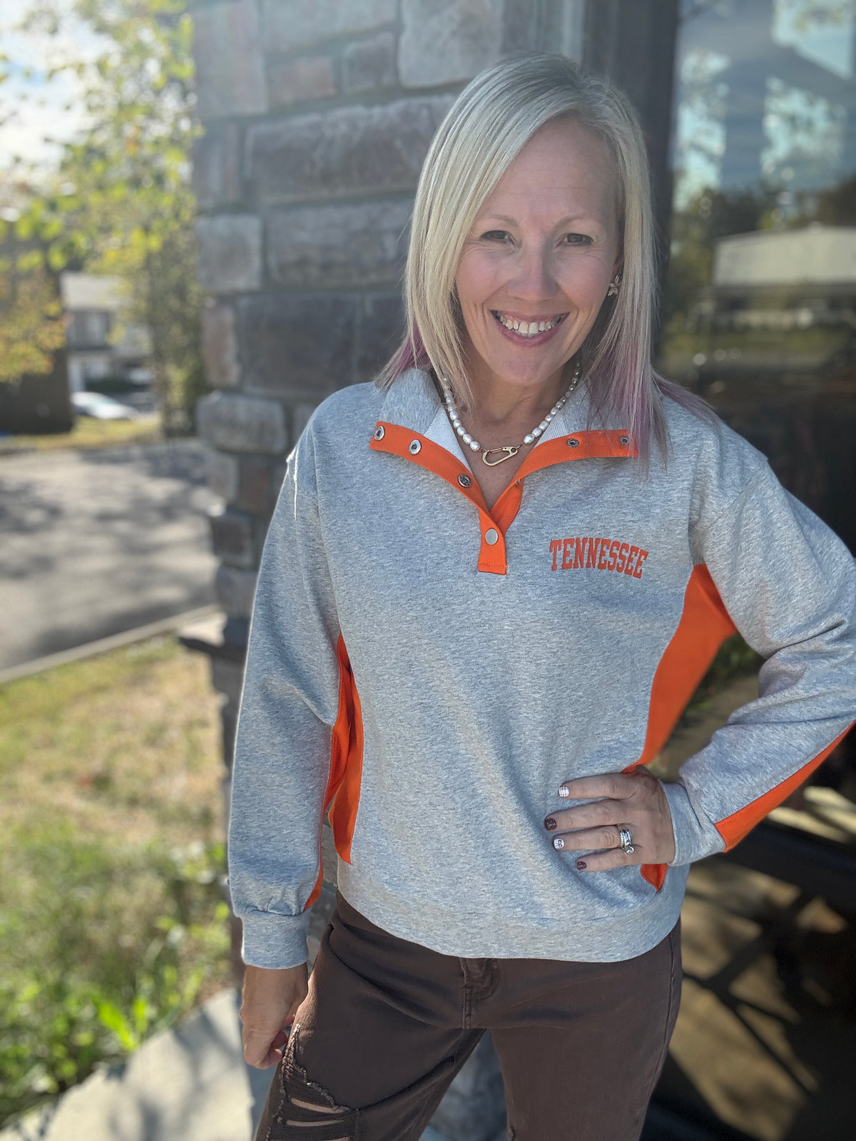 Rocky Top Varsity Pullover- Gray
