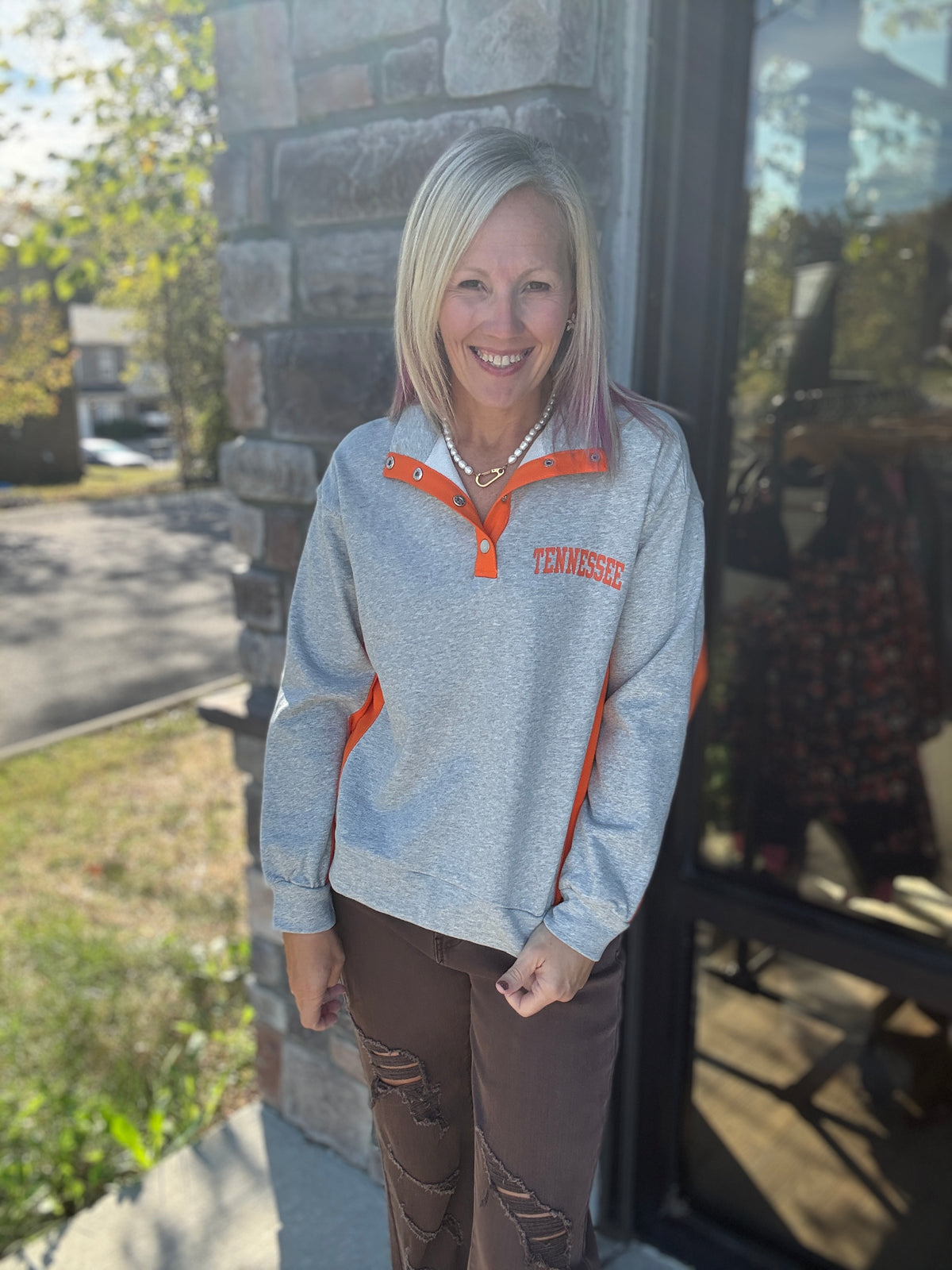 Rocky Top Varsity Pullover- Gray