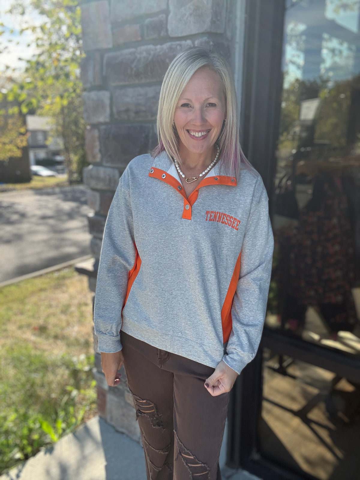 Rocky Top Varsity Pullover- Gray