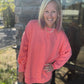 Keepsake Pullover- Coral