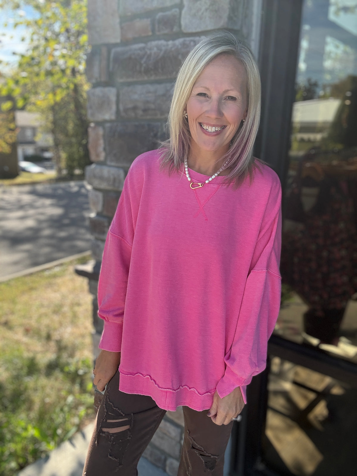 Keepsake Pullover- Pink