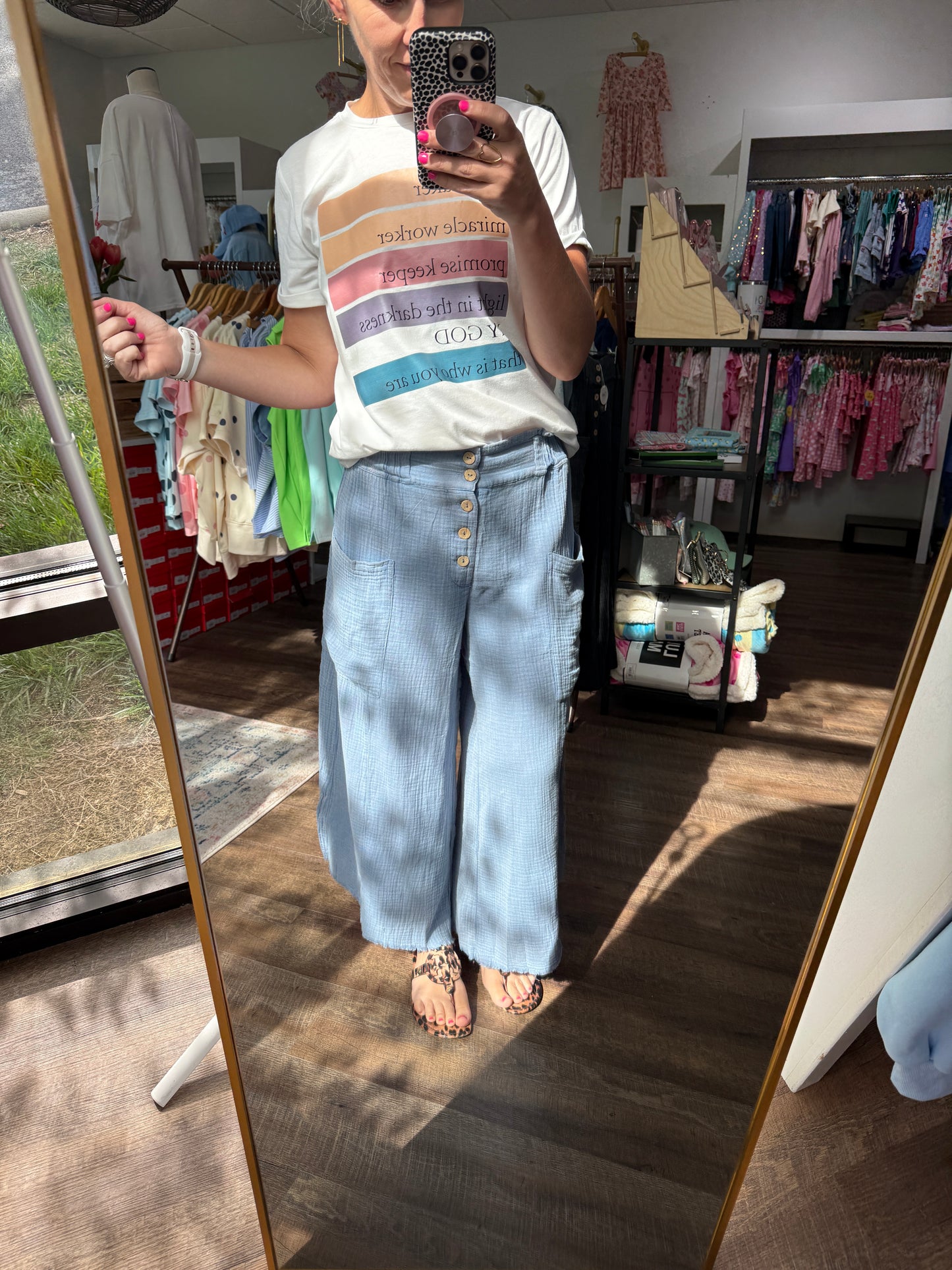 Boardwalk Gauze Pants- Denim