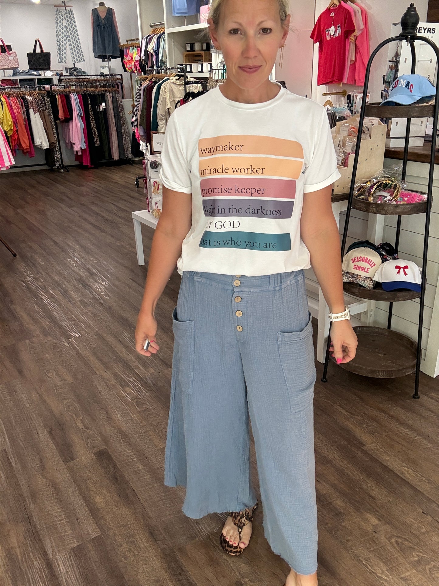 Boardwalk Gauze Pants- Denim