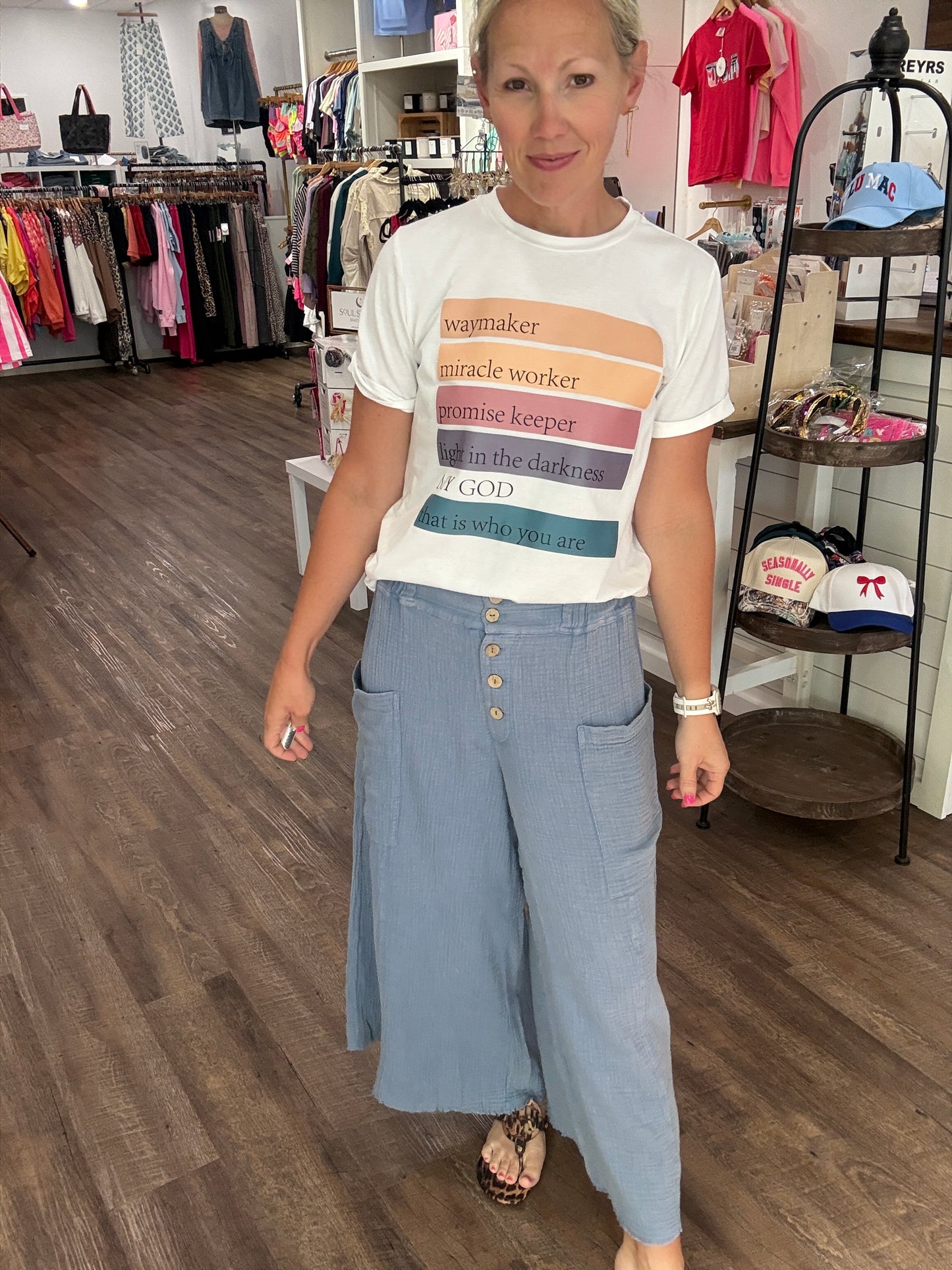 Boardwalk Gauze Pants- Denim