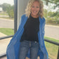 It's Friday Cardi- Blue