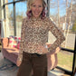 Cheetah Hearts Mesh Top