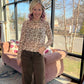 Cheetah Hearts Mesh Top
