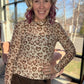 Cheetah Hearts Mesh Top
