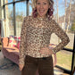 Cheetah Hearts Mesh Top
