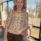Cheetah Hearts Mesh Top