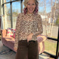 Cheetah Hearts Mesh Top