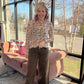 Cheetah Hearts Mesh Top
