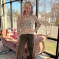 Cheetah Hearts Mesh Top