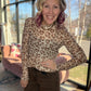 Cheetah Hearts Mesh Top