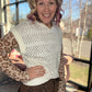 Cheetah Hearts Mesh Top