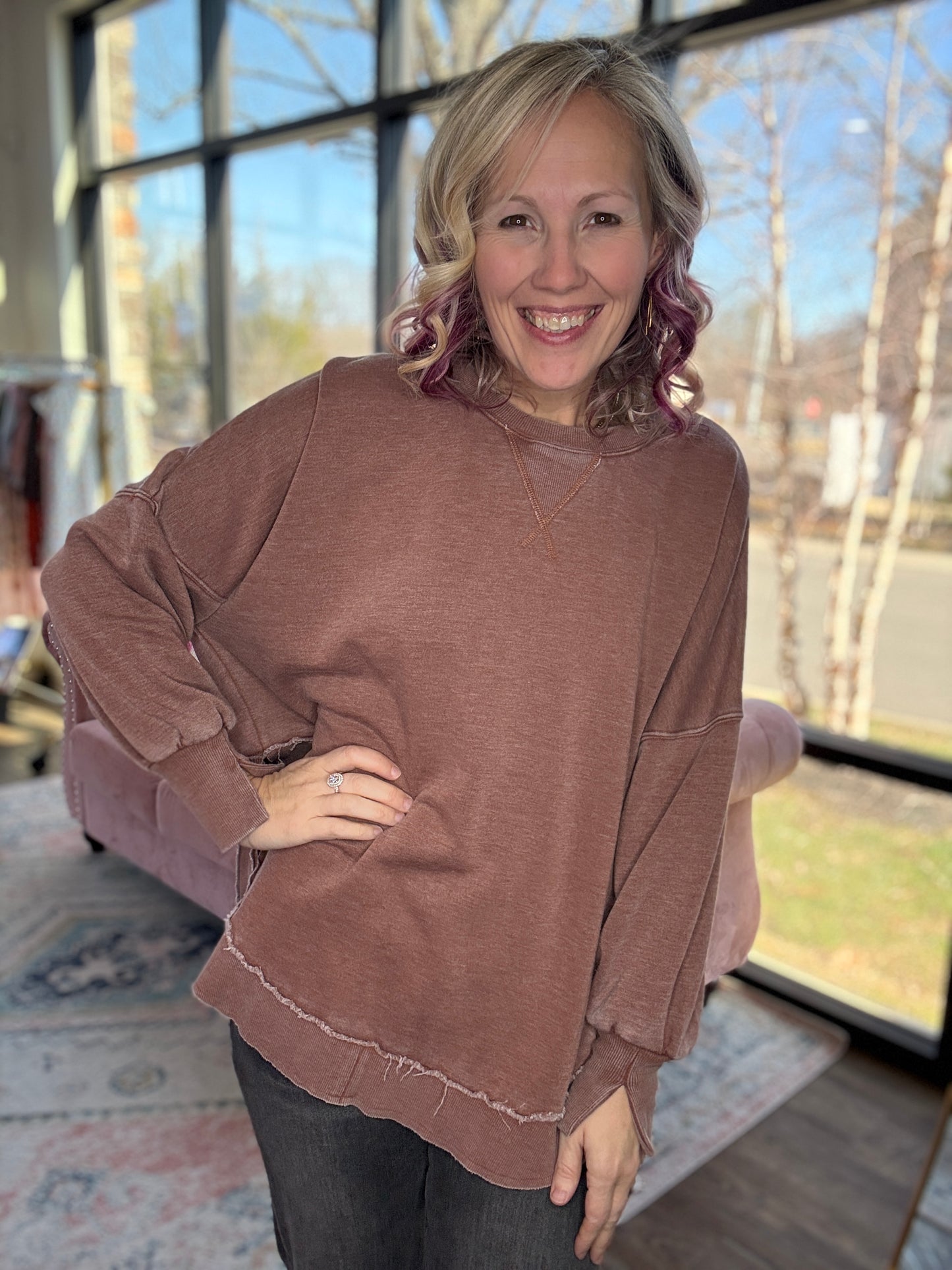 Keepsake Pullover- Mocha