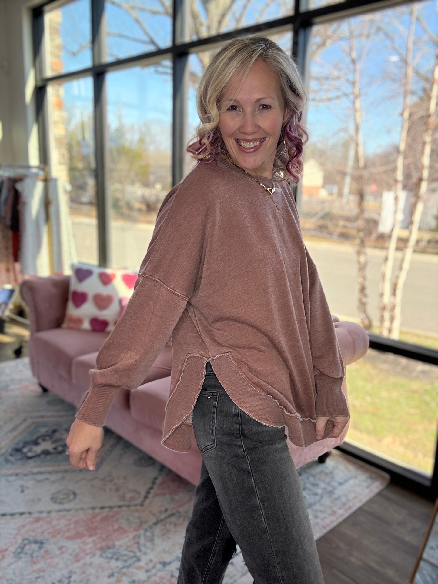 Keepsake Pullover- Mocha