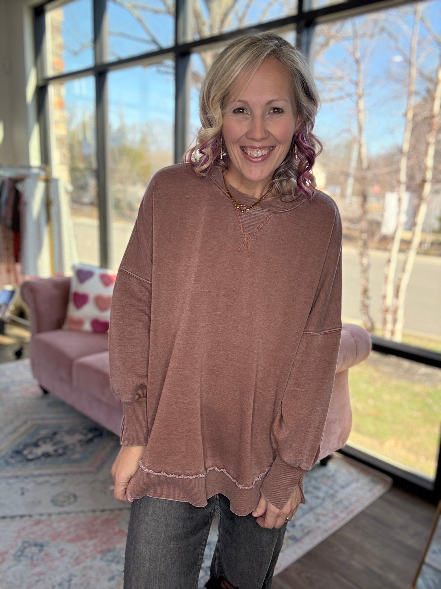 Keepsake Pullover- Mocha