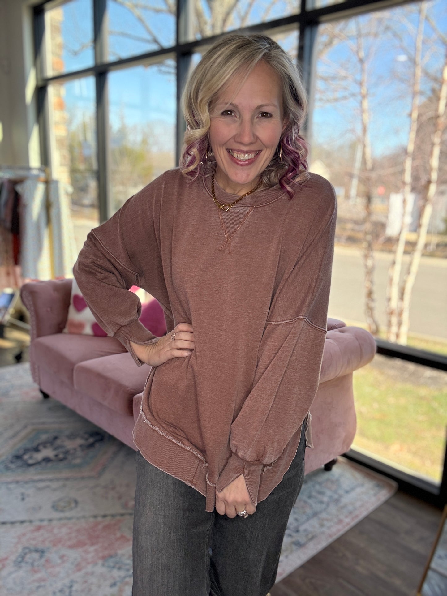 Keepsake Pullover- Mocha