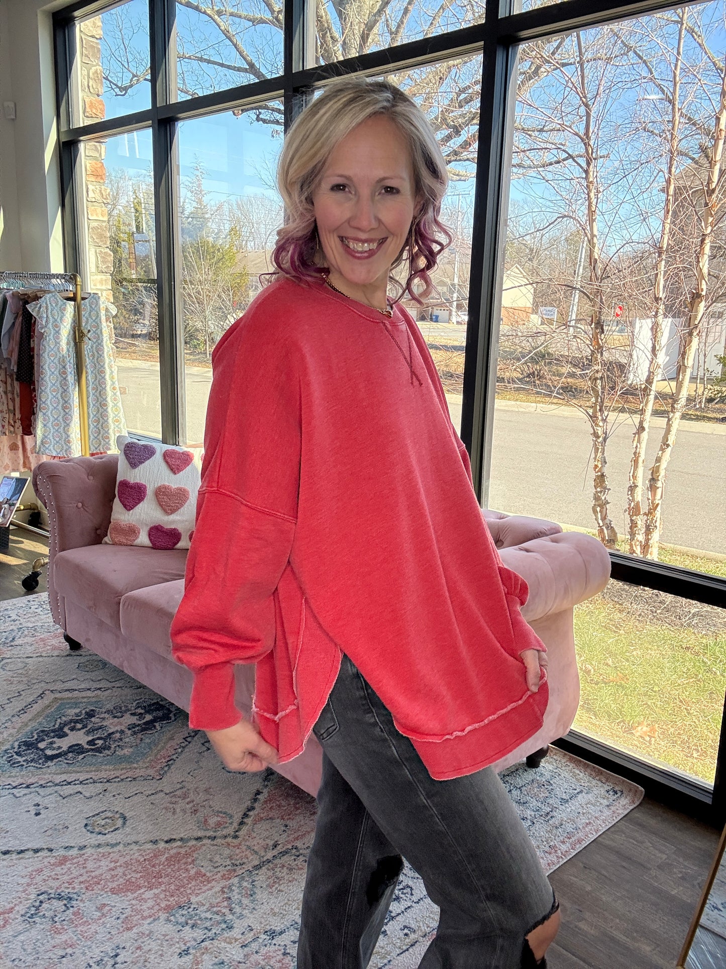 Keepsake Pullover- Red