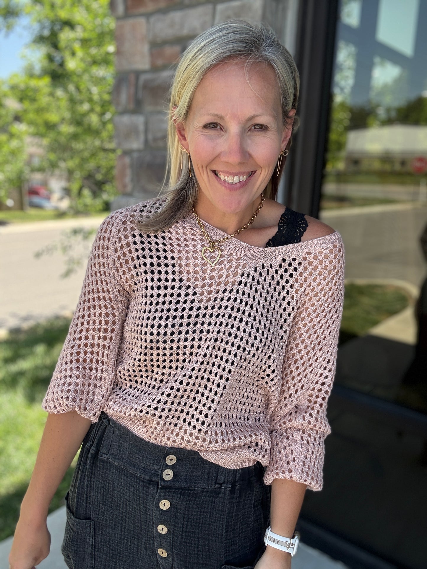 Golden Hour Top-Peachy Pink