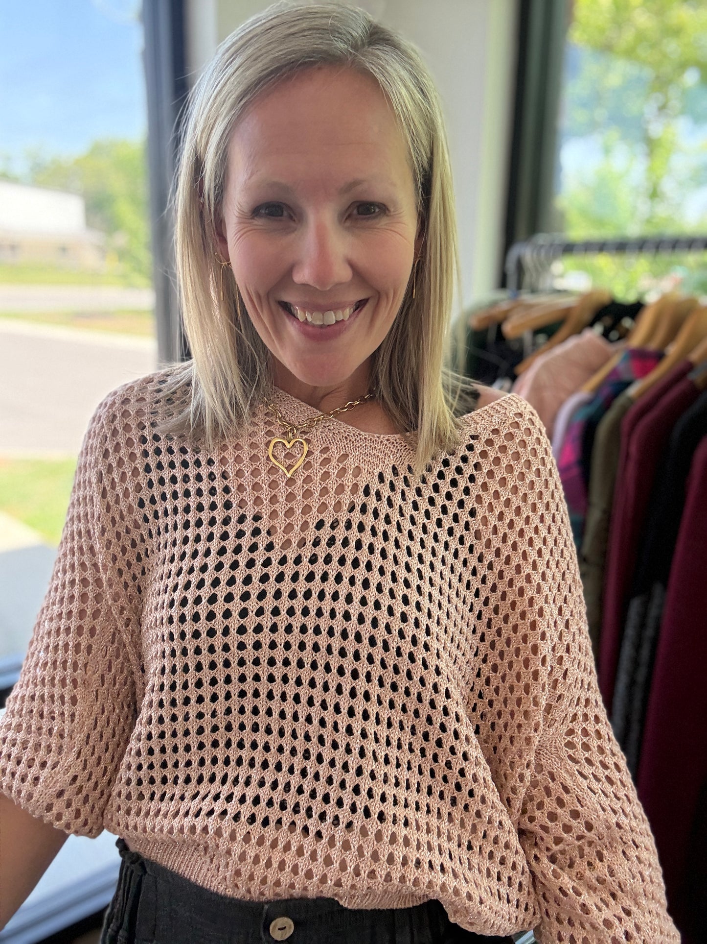 Golden Hour Top-Peachy Pink