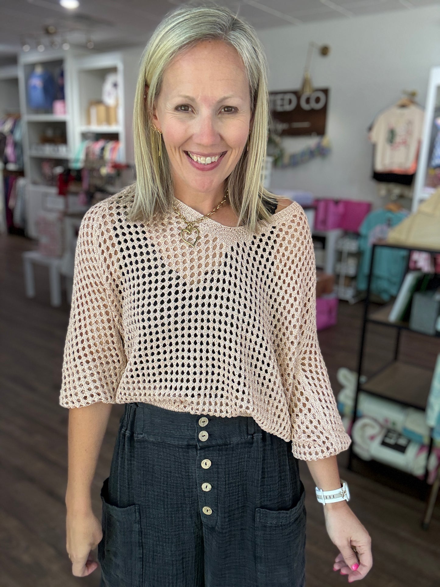 Golden Hour Top-Peachy Pink