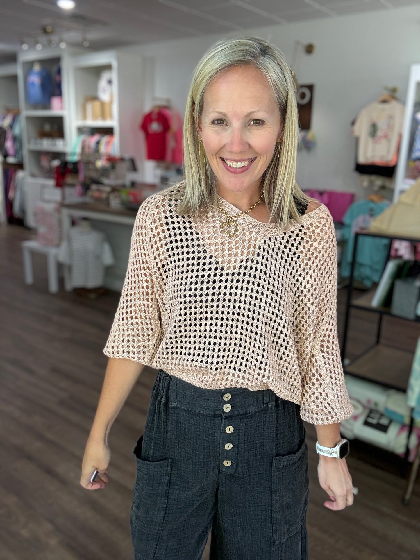 Golden Hour Top-Peachy Pink