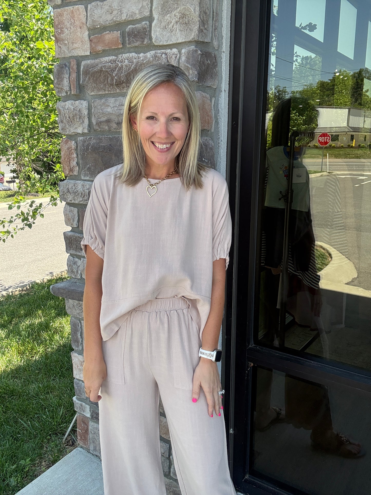 Scalloped Sands Linen Pant