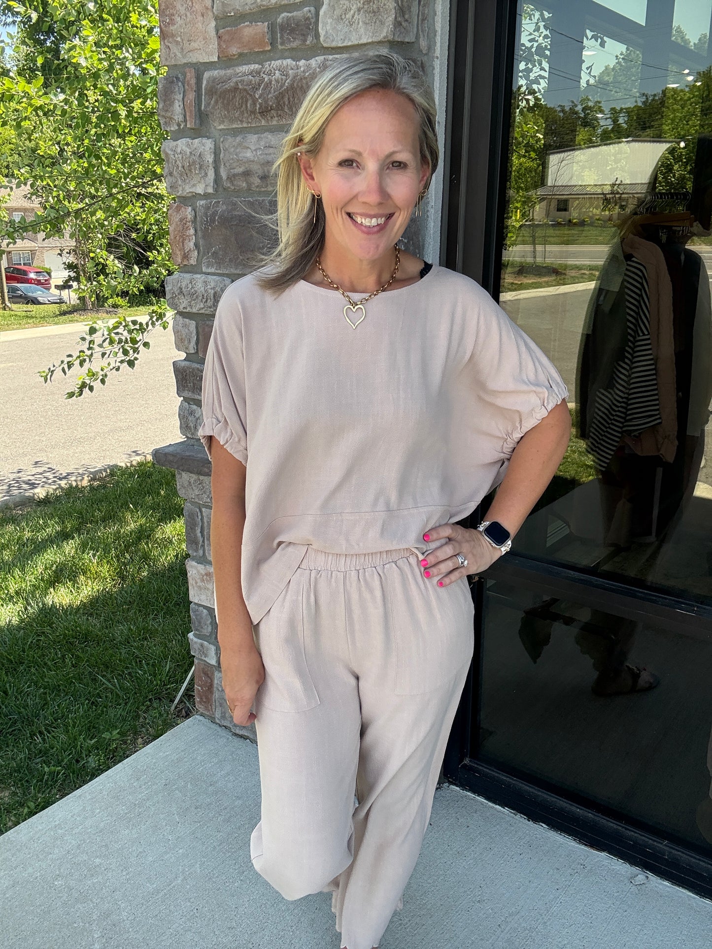 Scalloped Sands Linen Pant