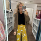 Haddie Floral Pants- Mustard