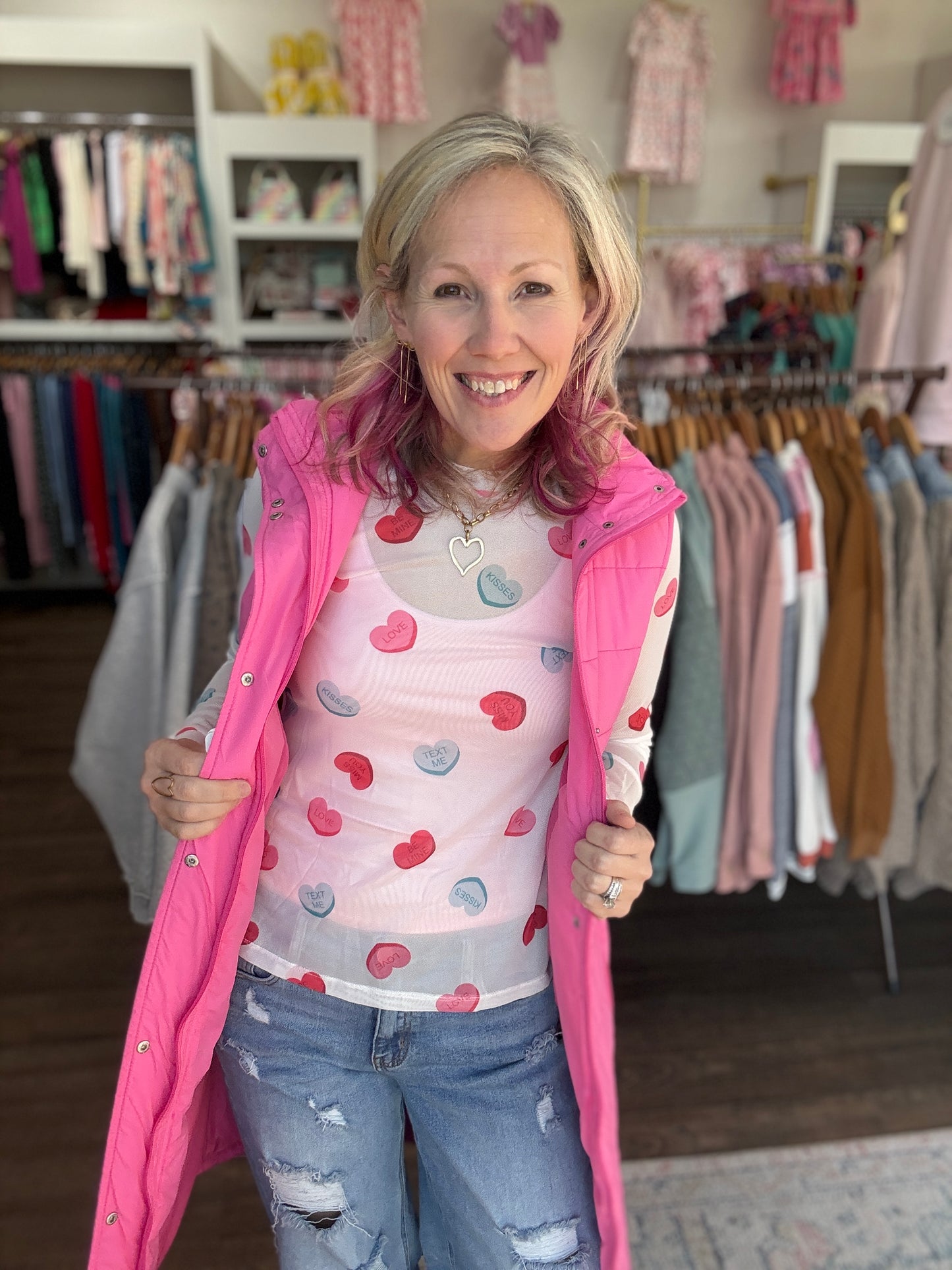 Sweethearts Mesh Layering Top