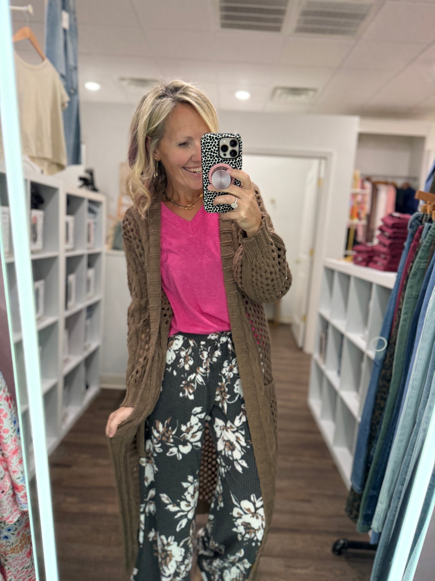 Haddie Floral Pants-Black