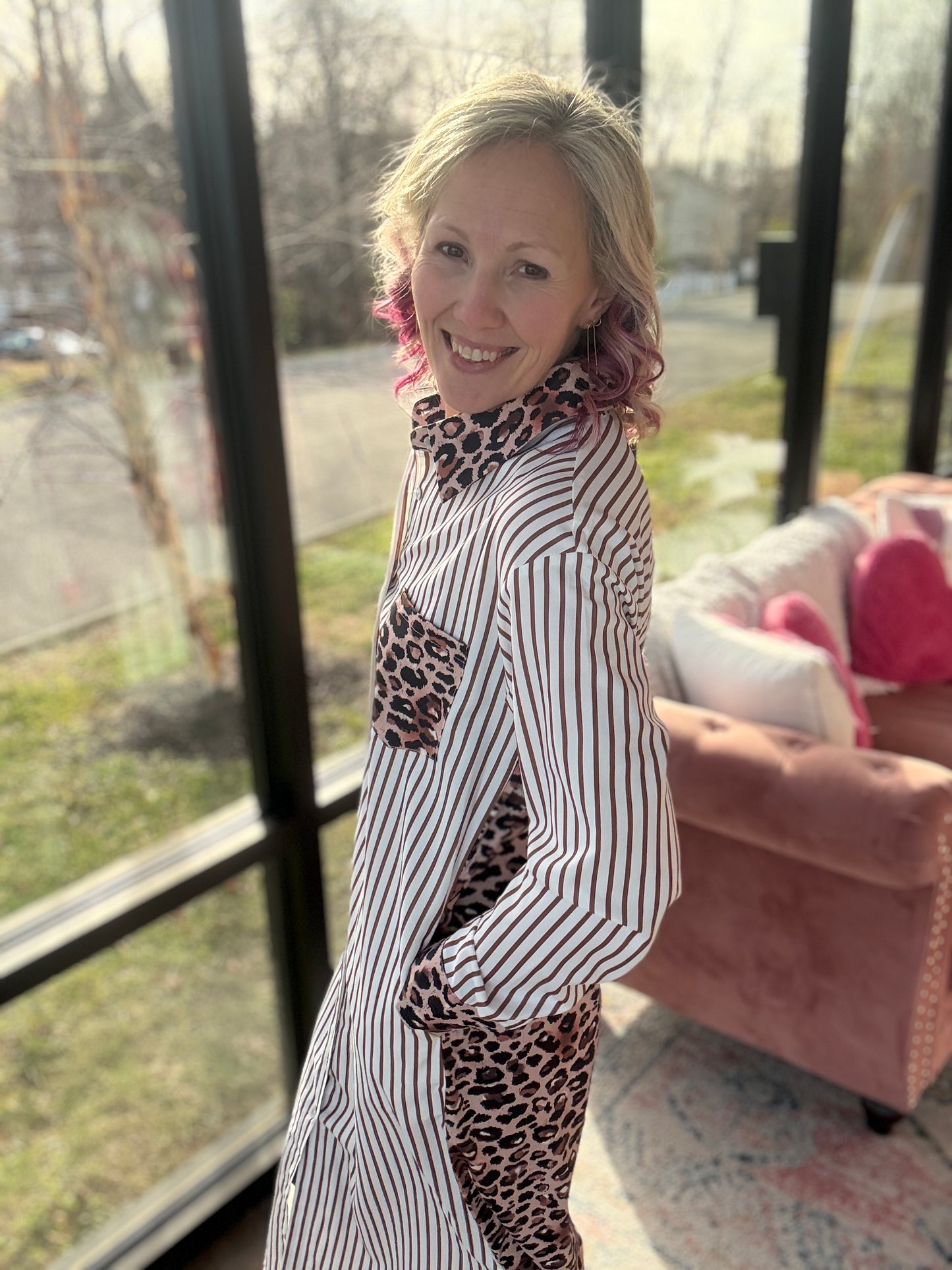 Wild Stripe Midi Dress