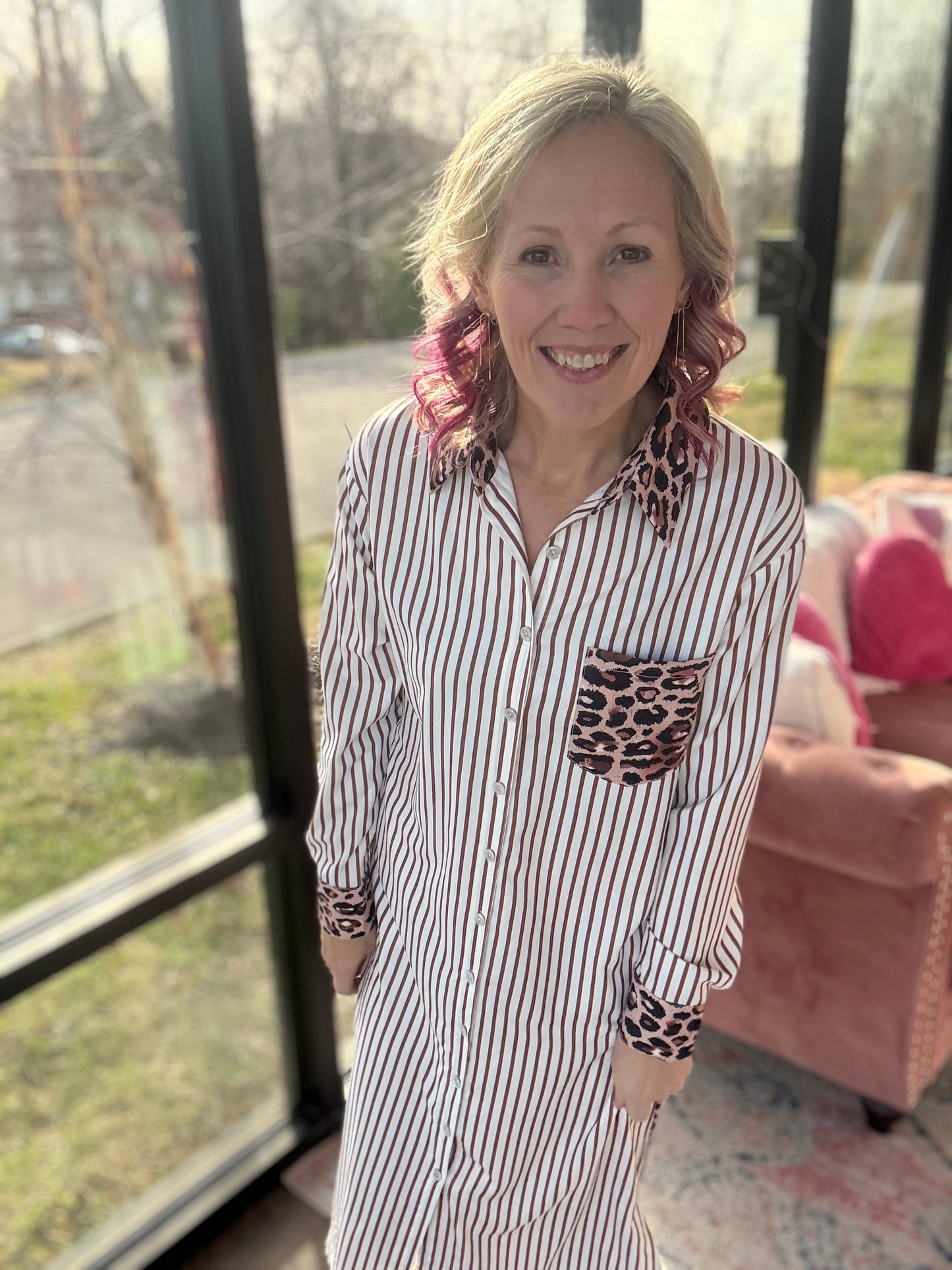 Wild Stripe Midi Dress