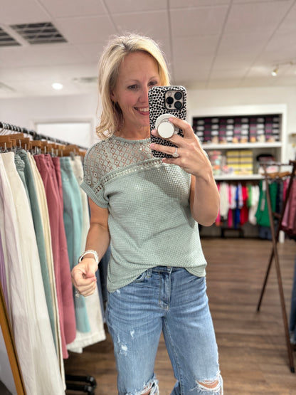 Sage & Sweet Waffle Top