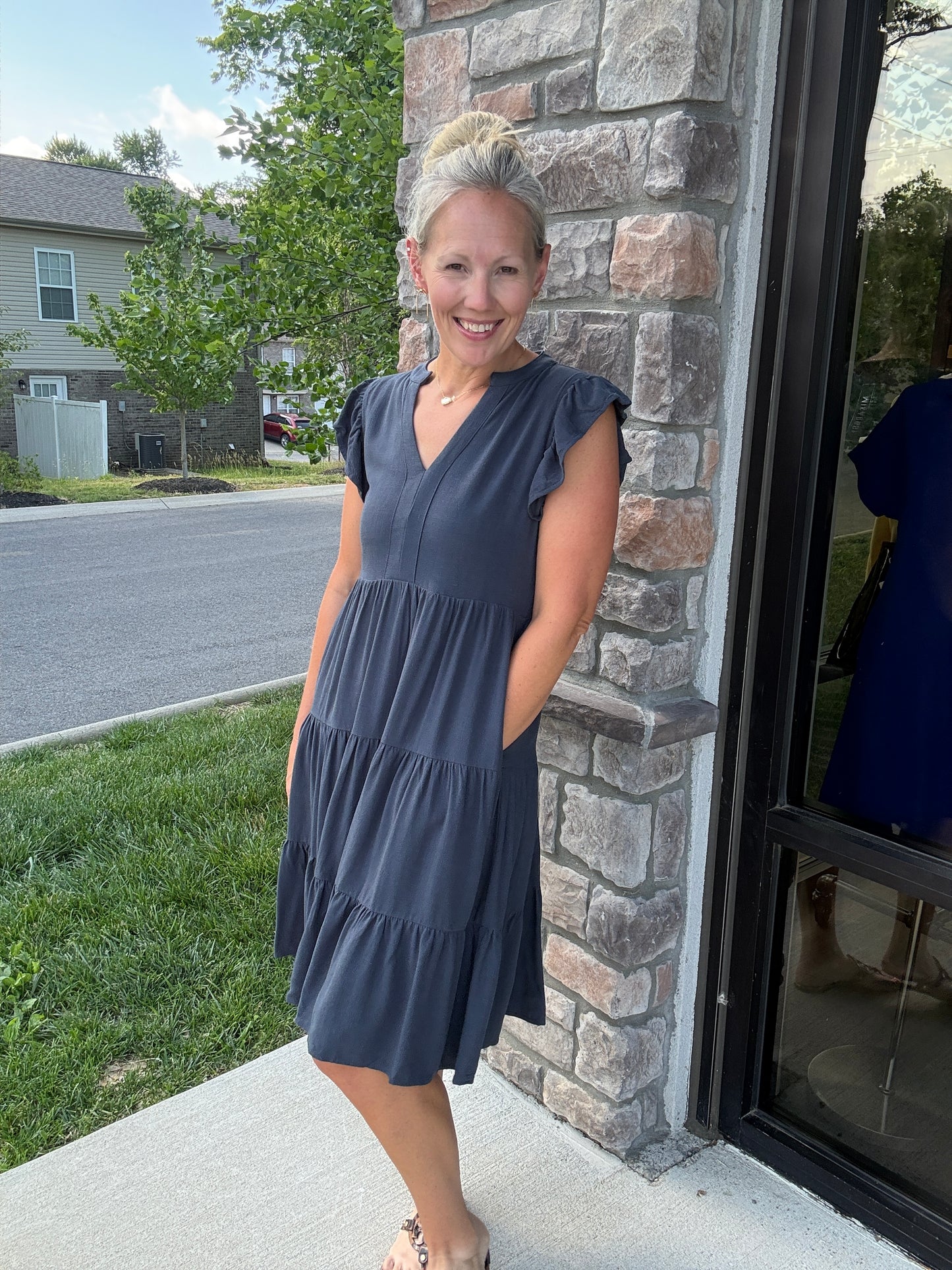 Navy Tide Dress
