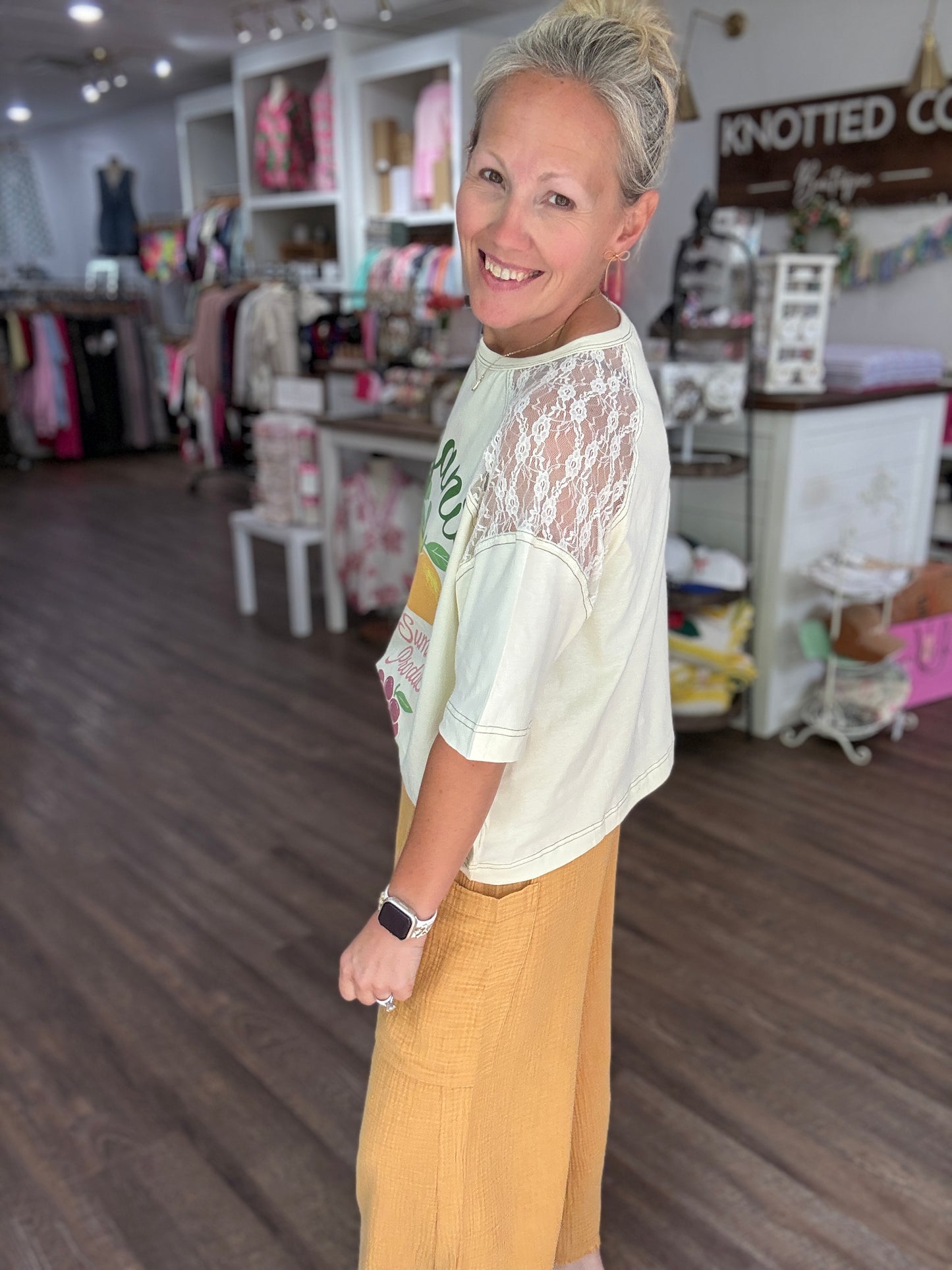Boardwalk Gauze Pants- Lemon