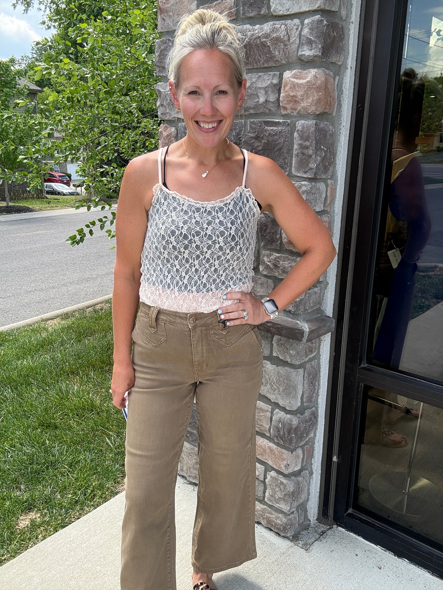 Sweet Lace Cami- Cream