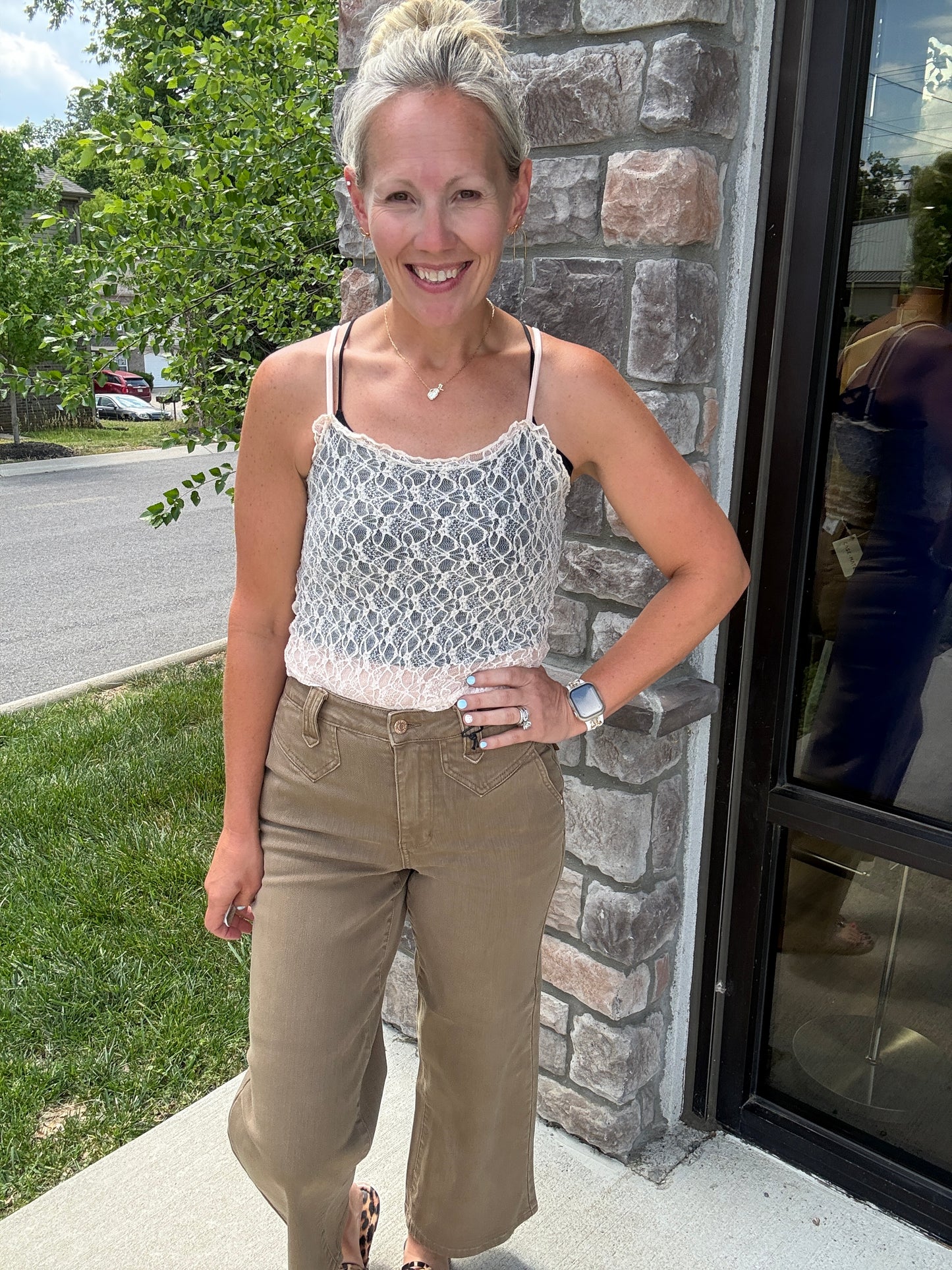 Sweet Lace Cami- Cream