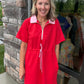 Courtside Cutie Dress- Red/Pink