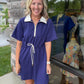 Courtside Cutie Dress- Navy