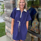 Courtside Cutie Dress- Navy