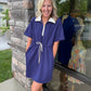 Courtside Cutie Dress- Navy