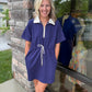 Courtside Cutie Dress- Navy