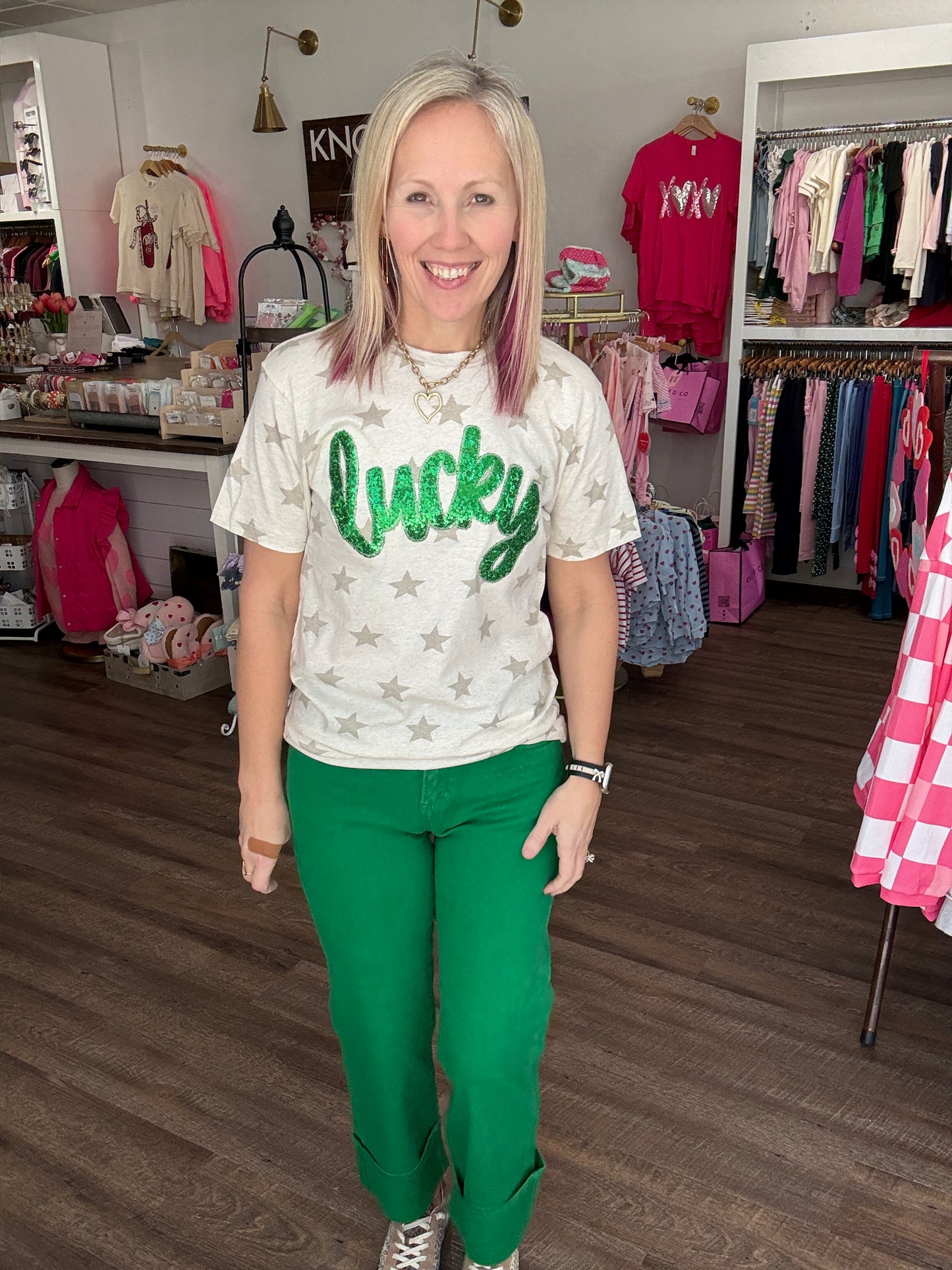 Kelly Green Pop Jeans