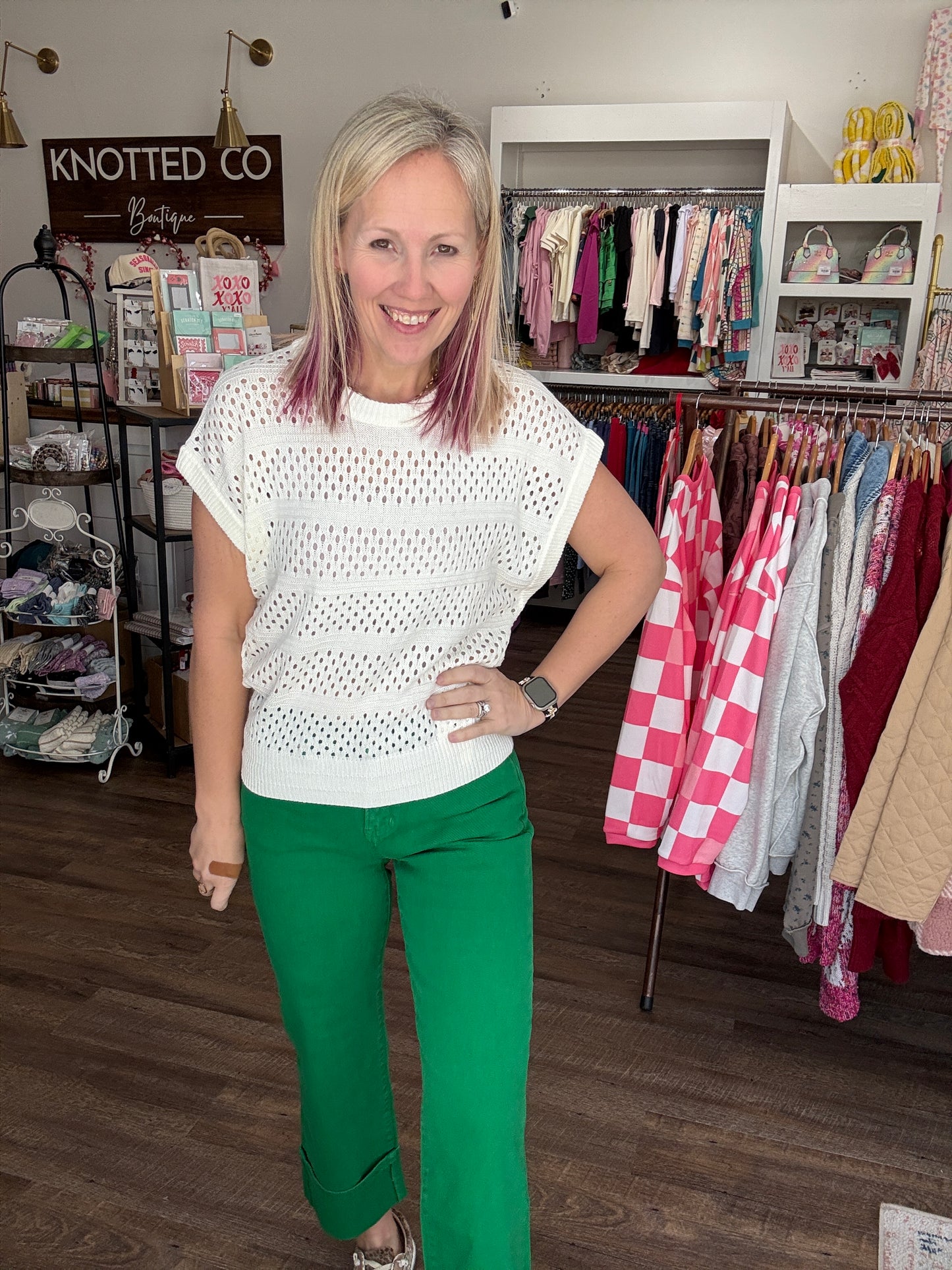 Kelly Green Pop Jeans